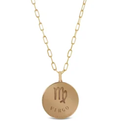 Ikuma Canadian Diamond Virgo Zodiac Necklace, 14K Yellow Gold