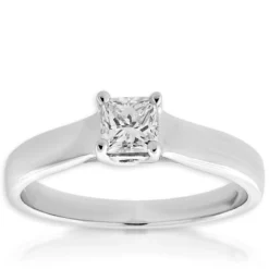Ikuma Canadian Princess Cut Diamond Solitaire Ring 14K, 1/2 ct.