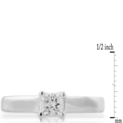 Ikuma Canadian Princess Cut Diamond Solitaire Ring 14K, 1/2 ct.