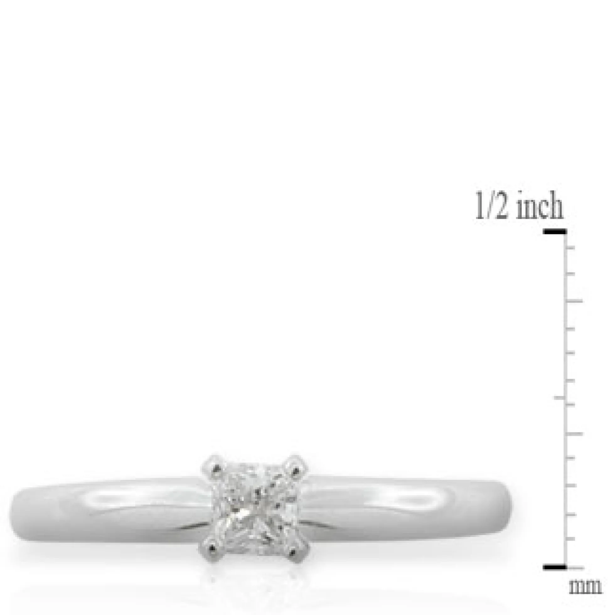 Ikuma Canadian Princess Cut Diamond Solitaire Ring 14K, 1/4 ct.