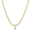 Ikuma Classic Round Diamond Pendant, 1/10 Carat Total Weight, 14K Yellow Gold