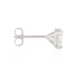 Ikuma Classic Round Diamond Studs, 1 3/8 Carat Total Weight,14K White Gold
