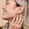 Ikuma Cluster Diamond Earrings, 14K Yellow Gold