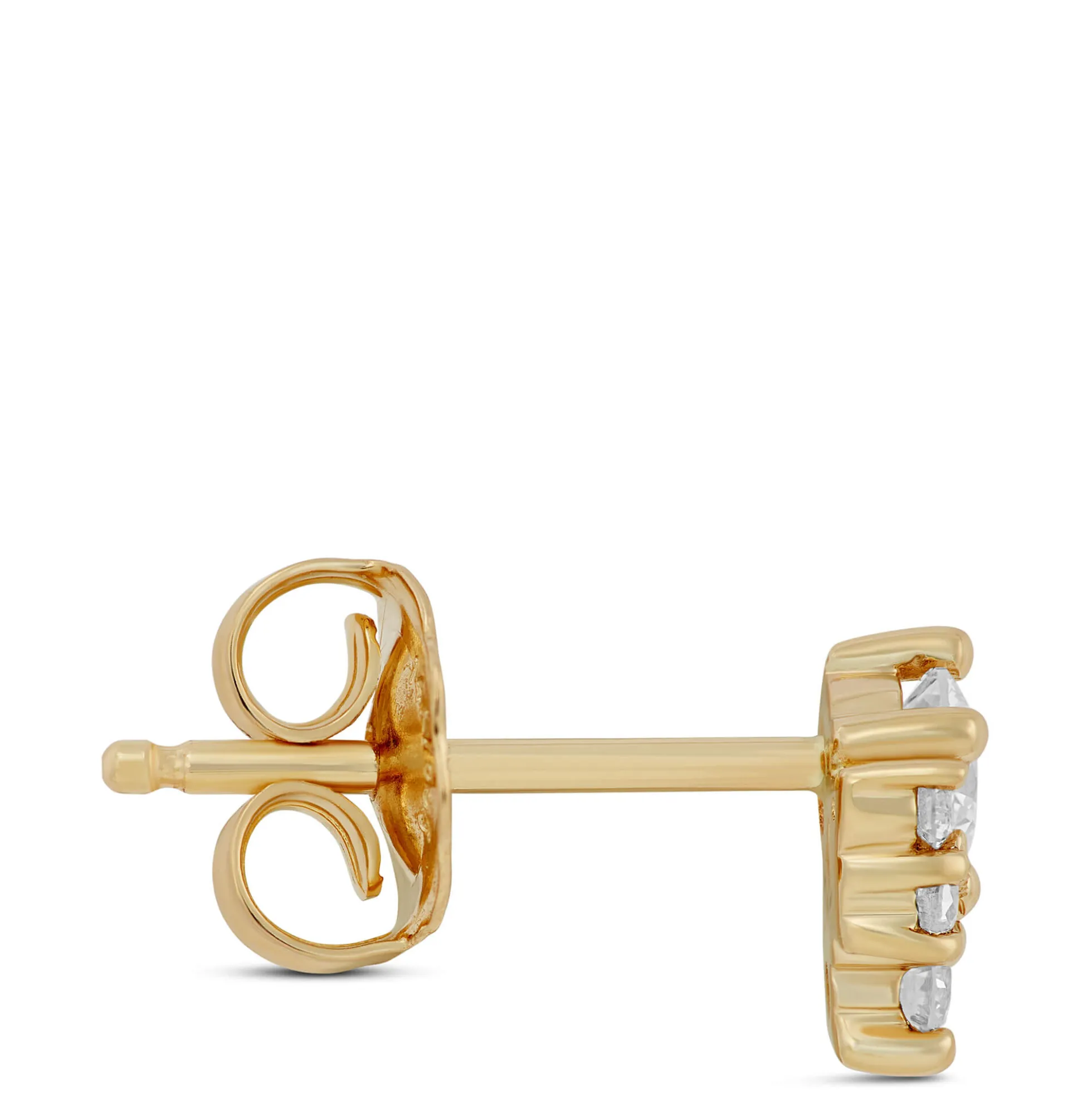 Ikuma Cluster Diamond Earrings, 14K Yellow Gold