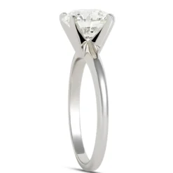 Ikuma Diamond Solitaire Engagement Ring 14K White Gold