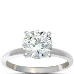 Ikuma Diamond Solitaire Engagement Ring 14K White Gold
