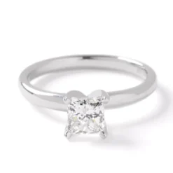 Ikuma Princess Cut Solitaire Diamond Engagement Ring, 14K White Gold