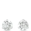 Ikuma Round Diamond Stud Earrings, 1 Carat Total Weight, in 14K White Gold