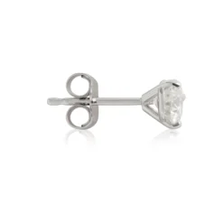 Ikuma Round Diamond Stud Earrings, ¾ Carat Total Weight, in 14K White Gold