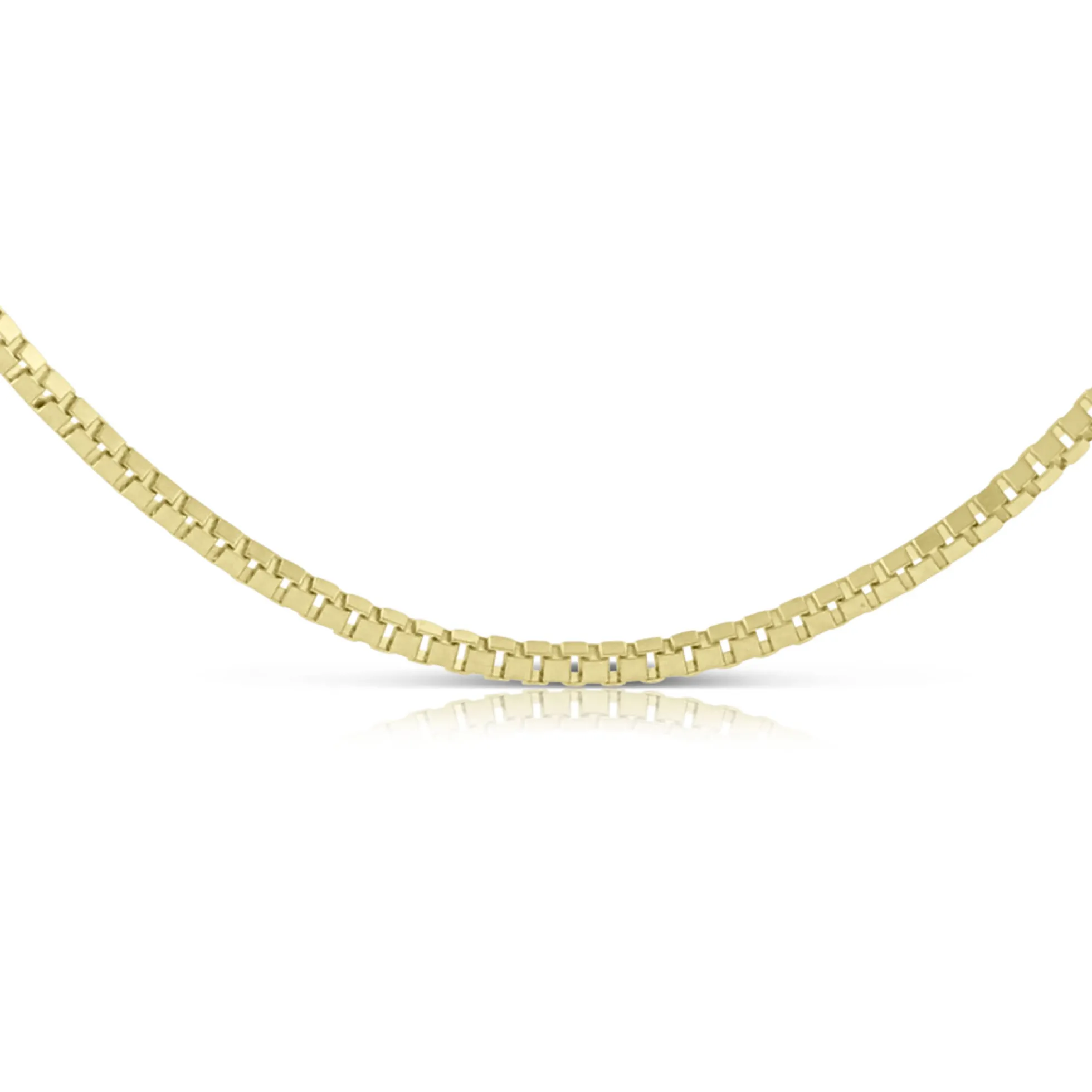 22-Inch Adjustable Box Chain Necklace, 14K Yellow Gold