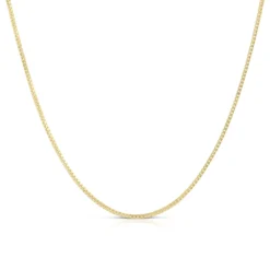 22-Inch Adjustable Box Chain Necklace, 14K Yellow Gold