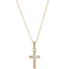 15-Inch Baby Cross Pendant Necklace, 14K Yellow Gold