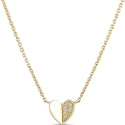 15-inch Baby Heart Necklace, 14K Yellow Gold