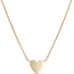 15-inch Baby Heart Necklace, 14K Yellow Gold