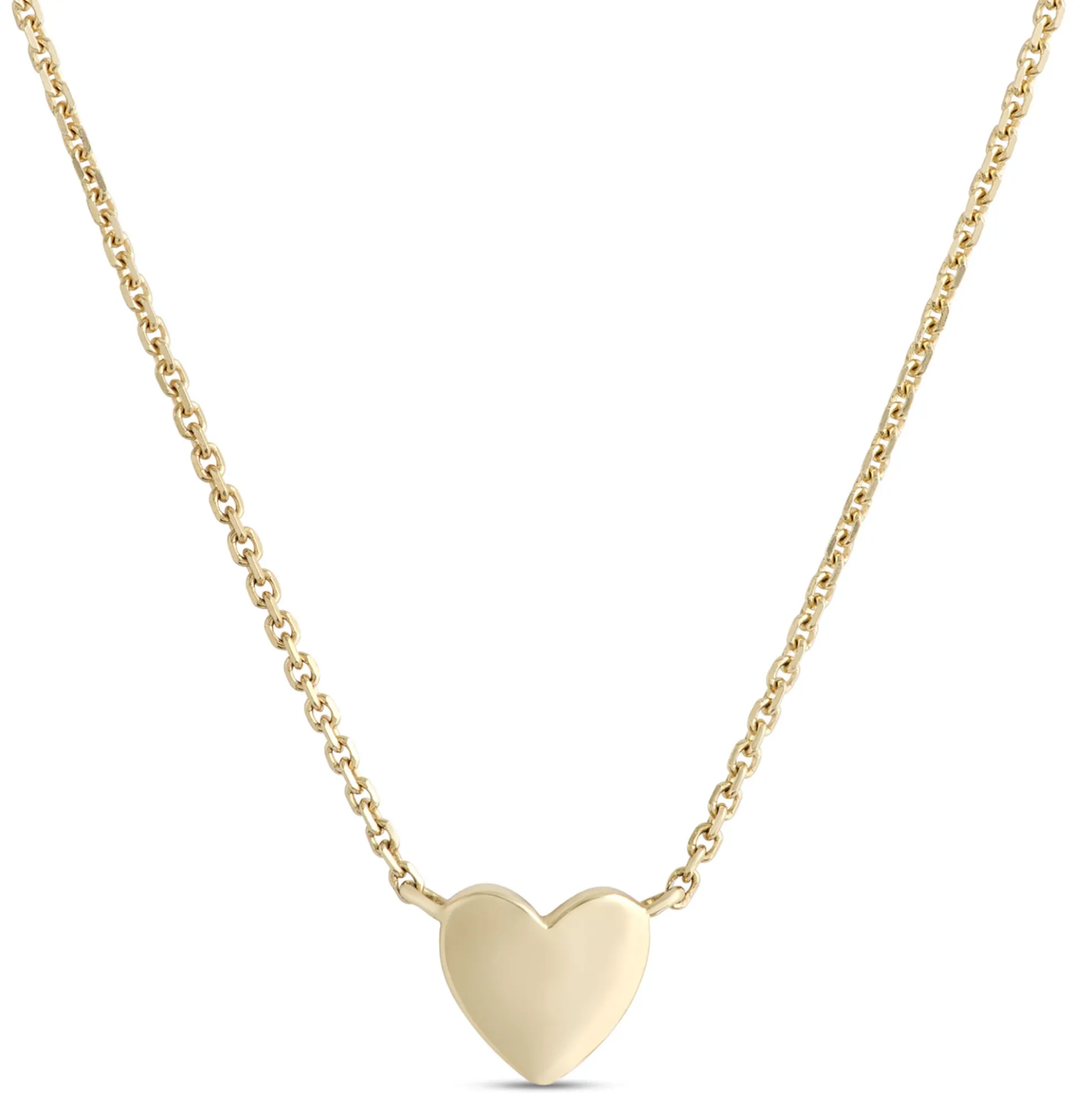 15-inch Baby Heart Necklace, 14K Yellow Gold