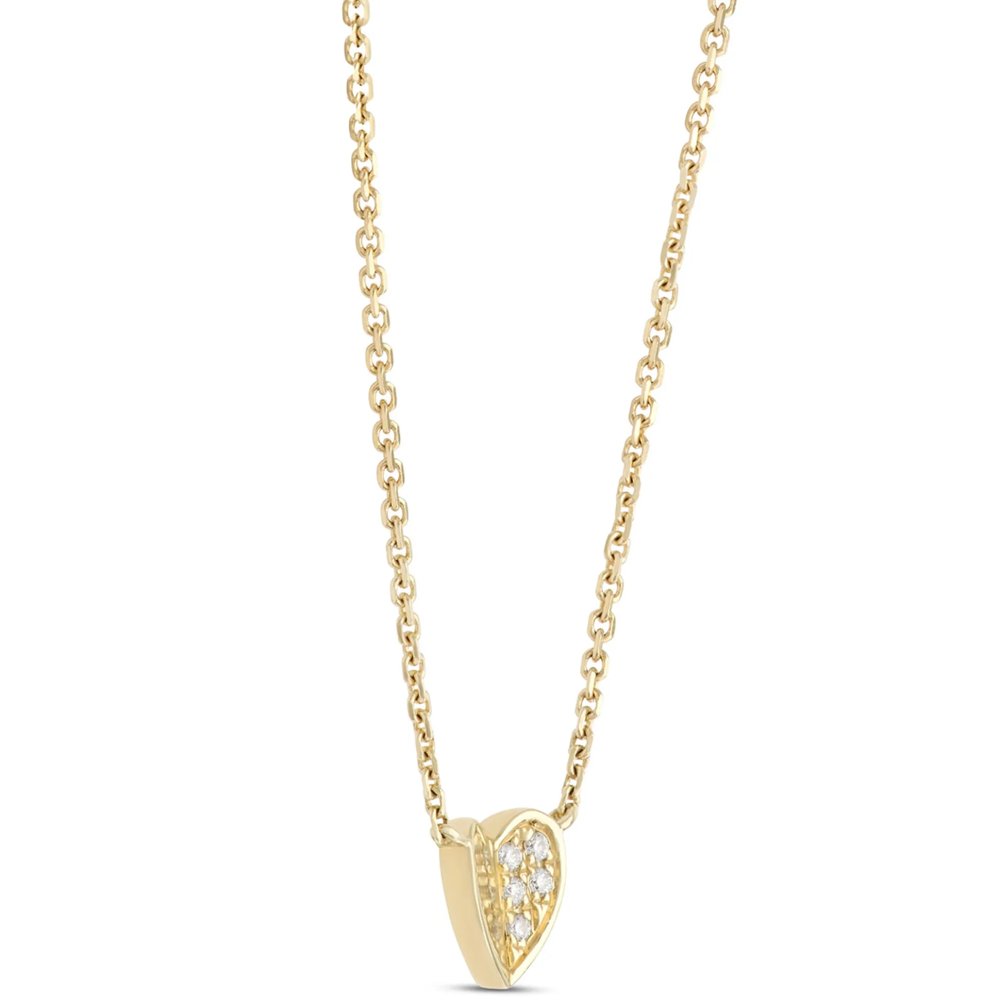 15-inch Baby Heart Necklace, 14K Yellow Gold