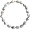 18-Inch Baroque Tahitian Pearl Necklace, 14K White Gold