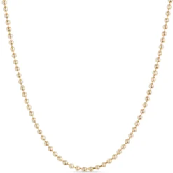 18-Inch Bead Chain, 14K Yellow Gold