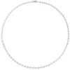 17-Inch Bezel Set Diamond Station Necklace, 14K White Gold