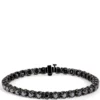 8.5-inch Black Diamond Bracelet, Black Rhodium