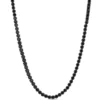 24-Inch Black Diamond Necklace, Rhodium Sterling Silver