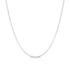20 Inch Box Chain, 14K White Gold