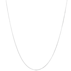 18-Inch Box Chain Necklace, 14K White Gold