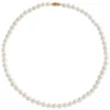 18-Inch Cultured Akoya Pearl Strand, 14K Yellow Gold