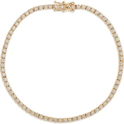 7-Inch Diamond Bracelet, 14K Yellow Gold