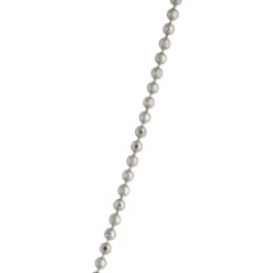 18-Inch Diamond Cut Bead Necklace, 14K White Gold
