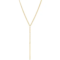 18-Inch Double Bar Gold Necklace, 14K Yellow Gold