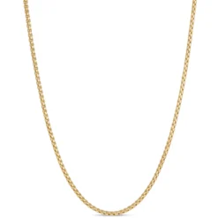 18-Inch Hollow Round Link Necklace, 14K Yellow Gold