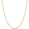 24-Inch Moon Cut Bead Necklace, 14K Yellow Gold