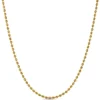 18-Inch Moon Cut Bead Necklace, 14K Yellow Gold