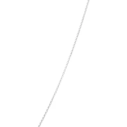 18-Inch Oval Emerald Station Necklace, 14K White Gold