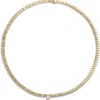 17-Inch Solitaire Radiant Diamond Necklace, 14K Yellow Gold