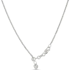 22-Inch Spiga Link Necklace, 14K White Gold
