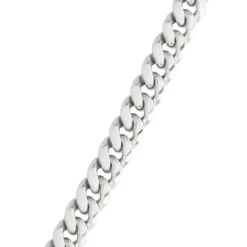 24-Inch Toscano Cuban Link Chain, 14K White Gold