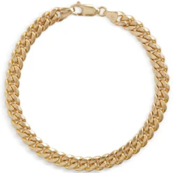 8.5-Inch Toscano Solid Link Bracelet, 14K Yellow Gold