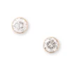 Invisible Bezel Classic Round Diamond Studs, ½ Carat, 14K Yellow Gold