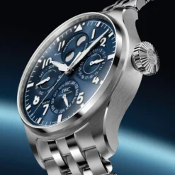 IWC Big Pilot's Watch Perpetual Calendar ProSet Le Petit Prince Blue Dial Watch, 42mm