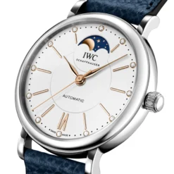 IWC Portofino Automatic Moon Phase 37 Silver Dial Watch, 37.1mm