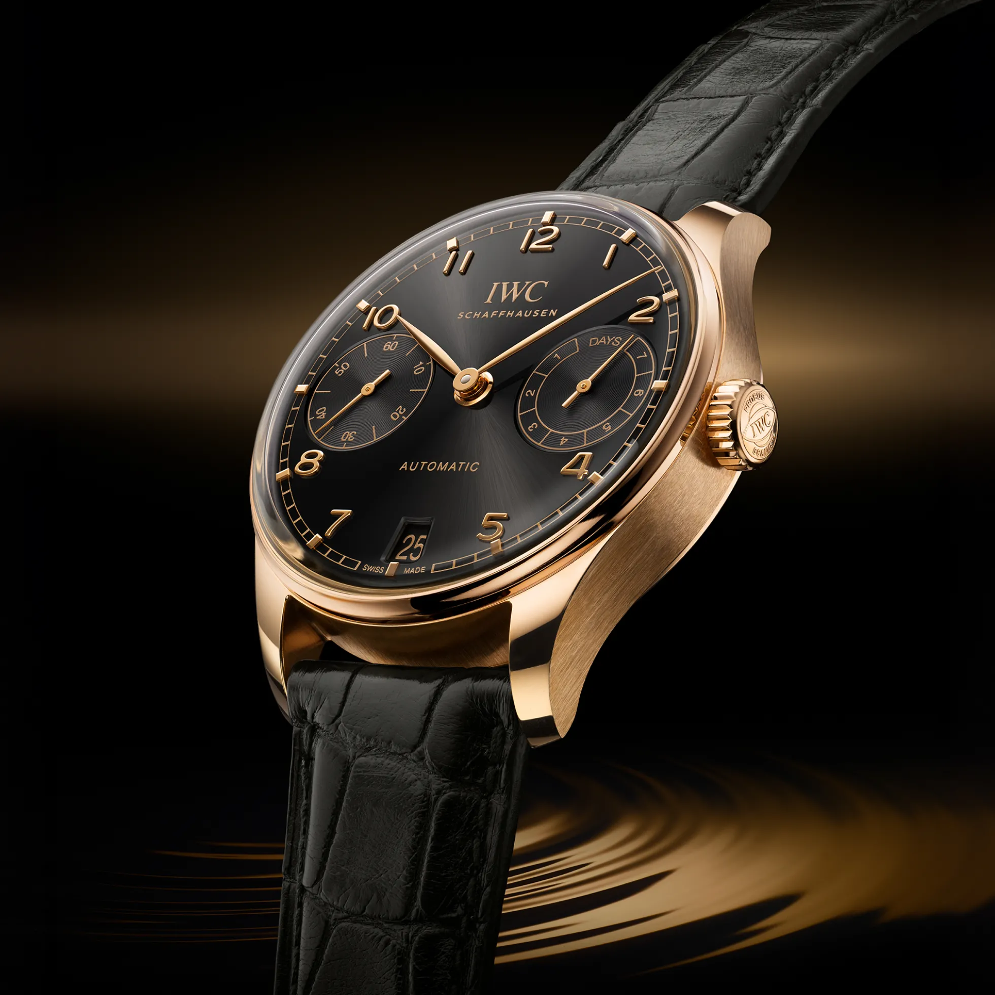 IWC Portugieser Automatic 42 Black Dial Watch, 42.4mm