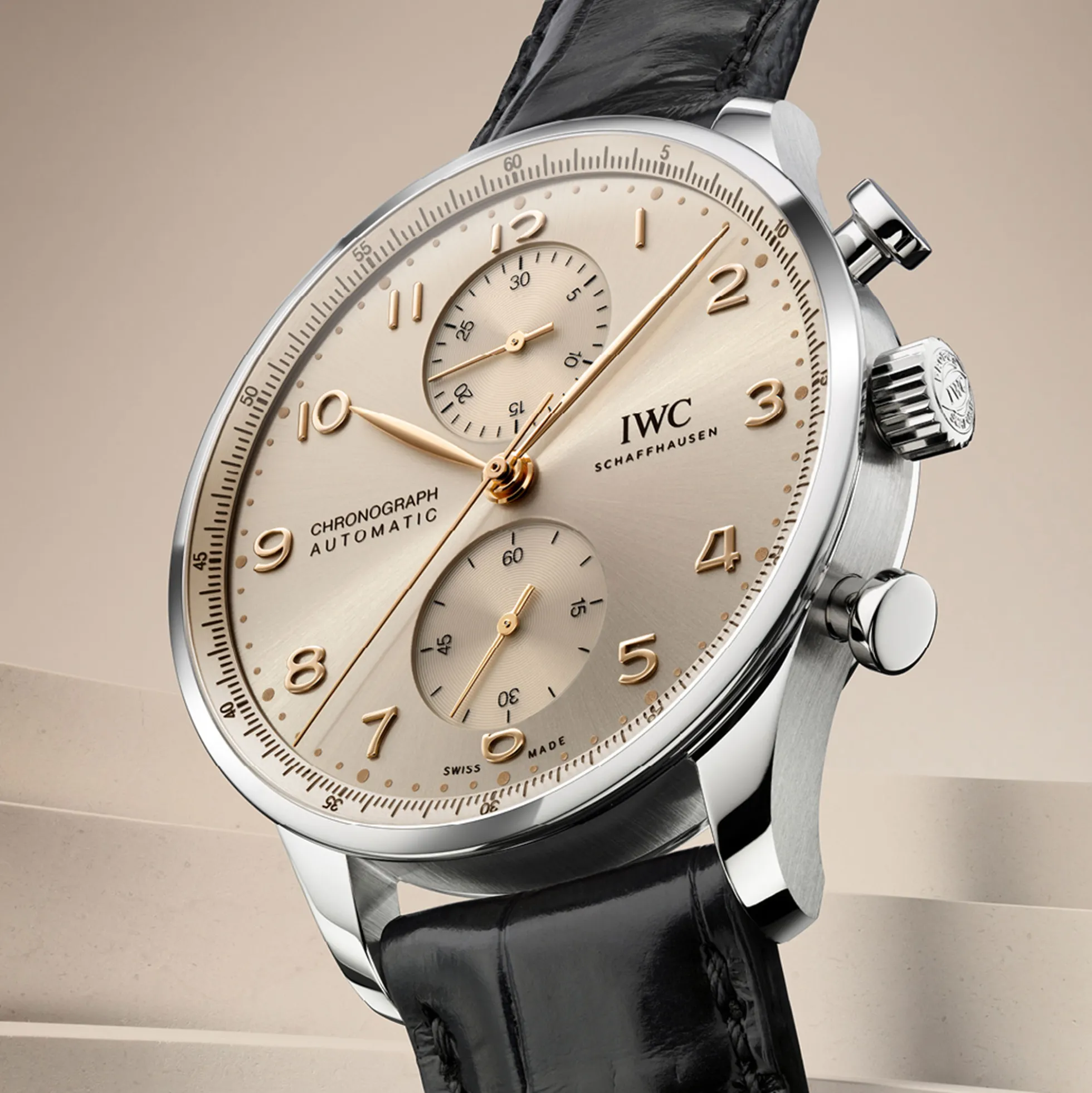 IWC Portugieser Chronograph Beige Dial Watch, 41mm