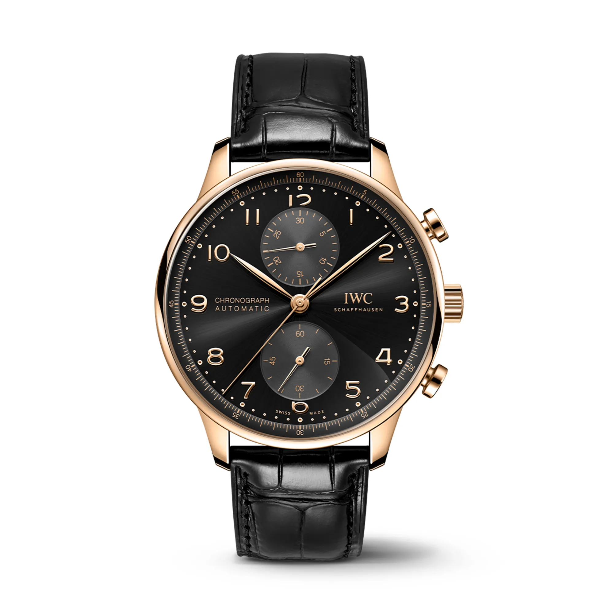 IWC Portugieser Chronograph Black Dial Watch, 41mm