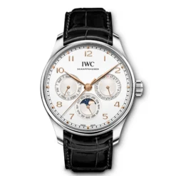 IWC Portugieser Perpetual Calendar 42 Silver Dial Watch, 42.4mm