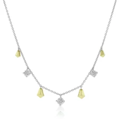 Jade Trau for Ben Bridge Signature Diamond Station Necklace 18K