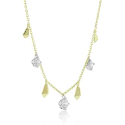 Jade Trau for Ben Bridge Signature Diamond Station Necklace 18K