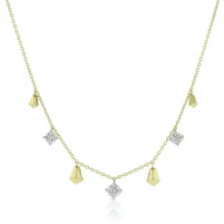 Jade Trau for Ben Bridge Signature Diamond Station Necklace 18K