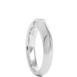 Knife Edge Diamond Ring, 18K White Gold
